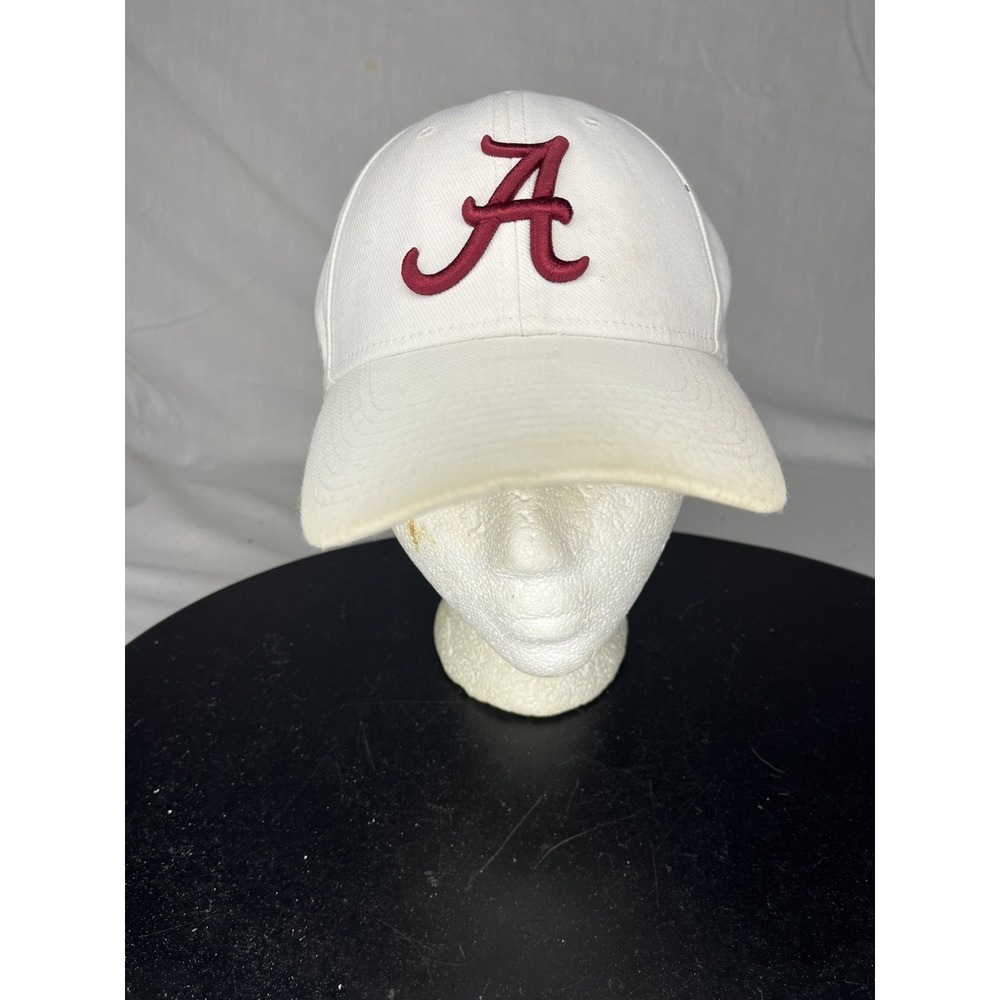 Nike Legacy 91 Dri Fit Alabama Crimson Tide Hat Cap White Stretchable